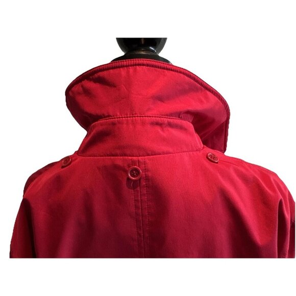 London Fog Red DOTTI jacket women’s Medium, hood Polka dot - Picture 5 of 16